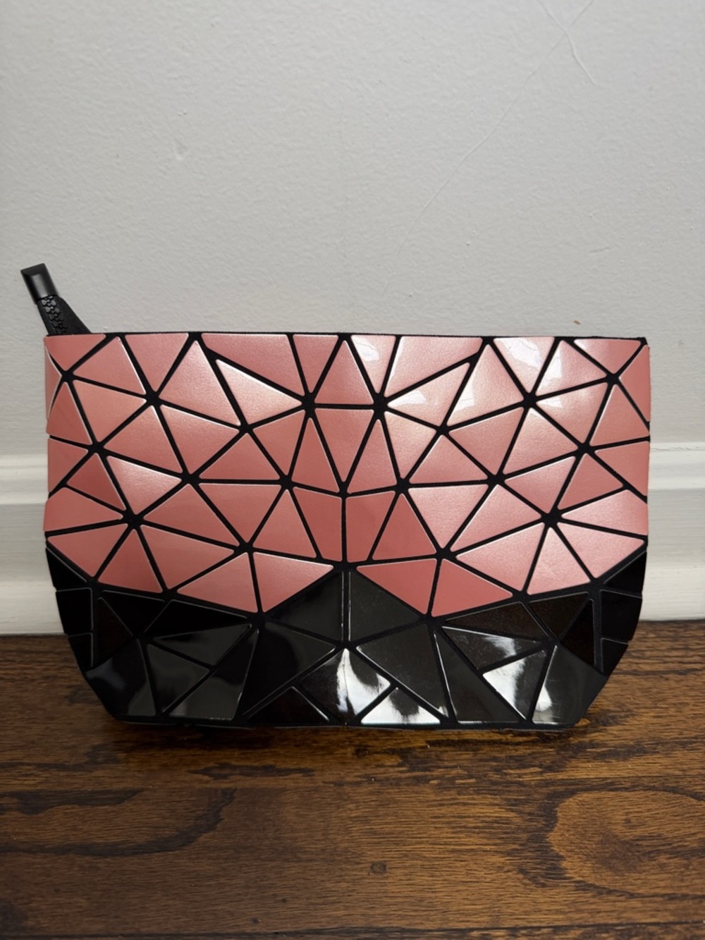 PATRIZIA LUCA Pink Black Geometric Clutch